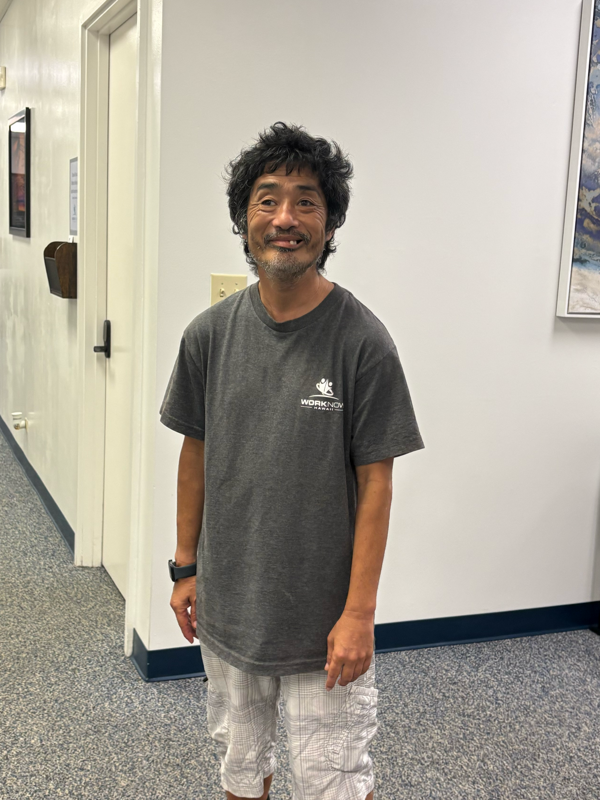 Image of Ken, in his Work Now Hawaii shirt